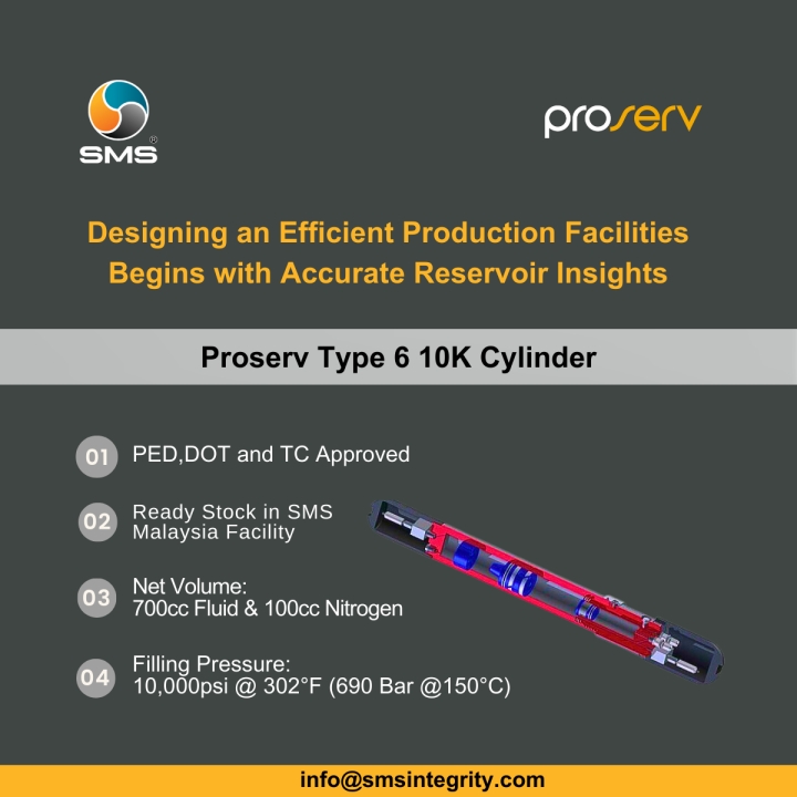 Accurate Downhole Sampling with Proserv Type 6 10K Cylinder